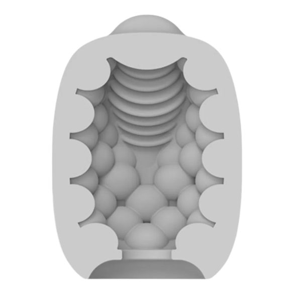 VIBEGGS Blow Misty - vibračný vajíčko masturbátor - biela