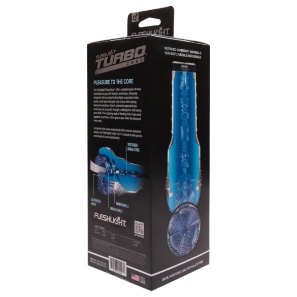 Fleshlight Turbo Core - pohlcujúci masturbátor - modrá