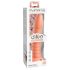 Dillio Wild Thing - vrúbkované dildo (19 cm) - oranžové