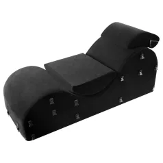   Liberator Black Label Esse - variabilné trojdielne tantra kreslo (čierne)