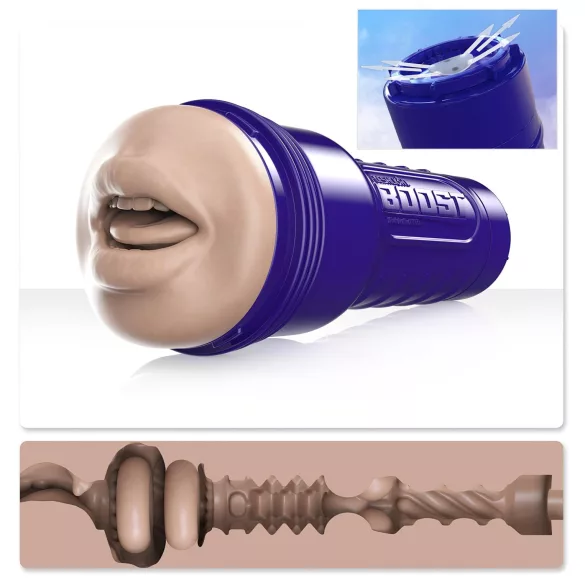Fleshlight Boost Blow - ústny masturbátor - realistický tvar - naturálny