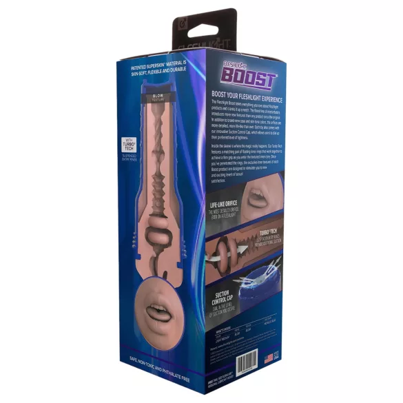 Fleshlight Boost Blow - ústny masturbátor - realistický tvar - naturálny