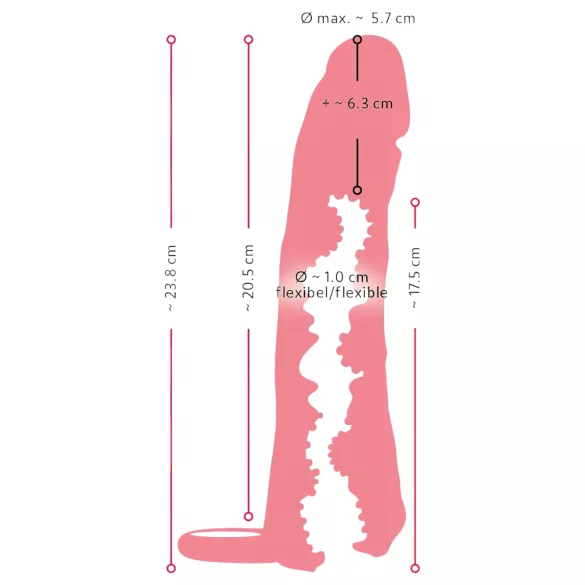 Nature Skin - masturbátor a návlek na penis - realistický - 23 cm - telová farba