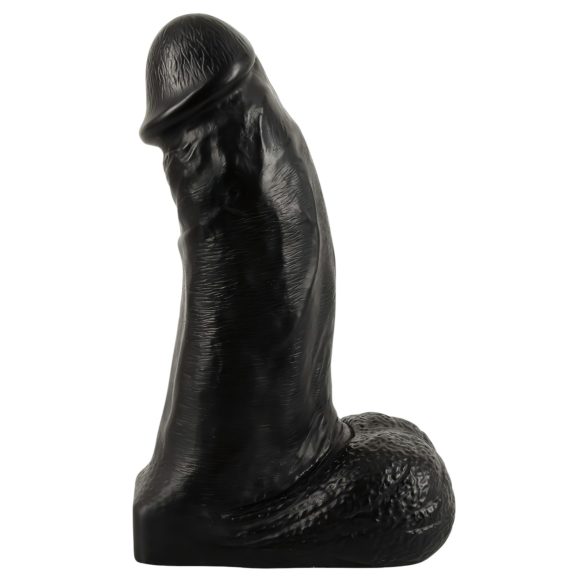 Realistixxx Real Giant - obrovské dildo s semenníkmi - 22 cm (čierne)