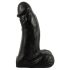 Realistixxx Real Giant - obrovské dildo s semenníkmi - 22 cm (čierne)