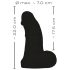 Realistixxx Real Giant - obrovské dildo s semenníkmi - 22 cm (čierne)