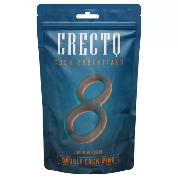 Erecto - dvojitý erekčný krúžok - čierny