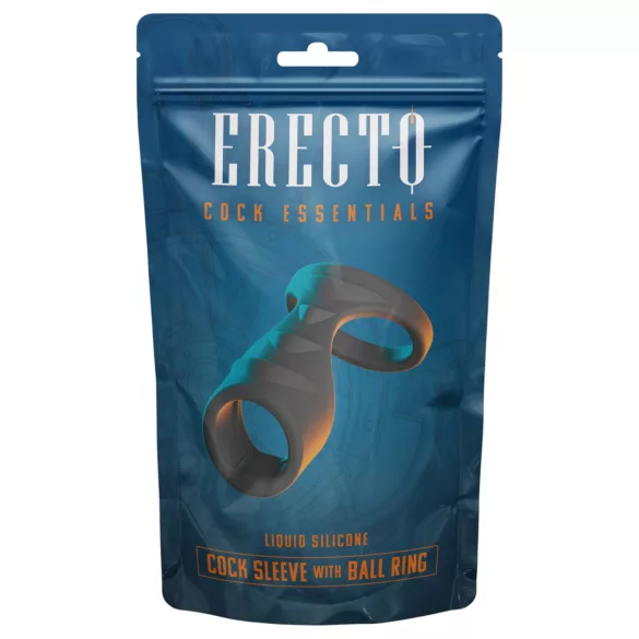 Erecto - erekčný krúžok 2v1 - čierny