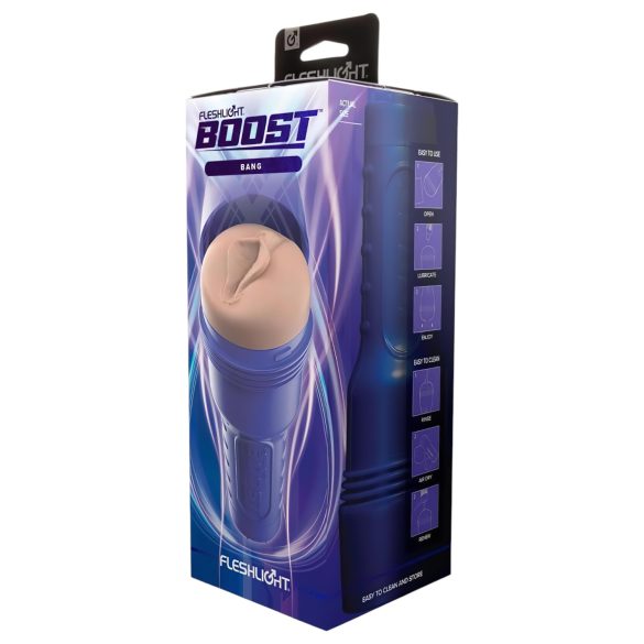 Fleshlight Boost Bang - realistická vagína masturbátor - hnedá