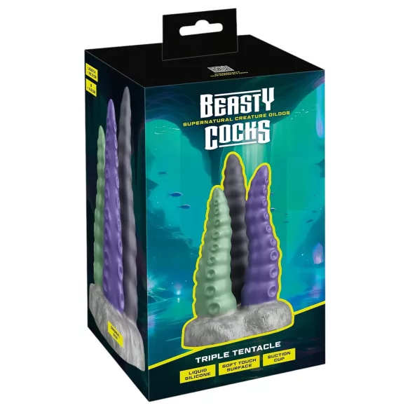 Beasty Cocks - dildo s tromi chápadlami - silikón