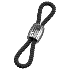   Rebel Heavy Rope - nastaviteľný krúžok na penis a semenníky (čierny)