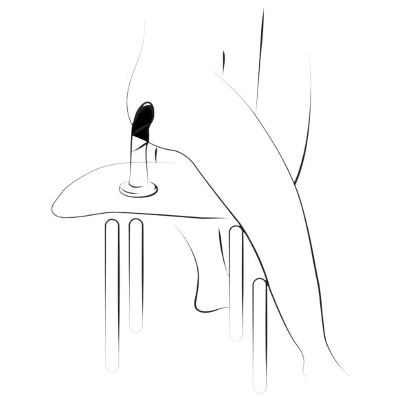 ROMP Piccolo - pružný silikónový dildo (modro-fialový)