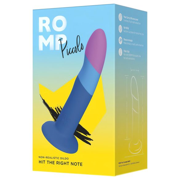 ROMP Piccolo - pružný silikónový dildo (modro-fialový)
