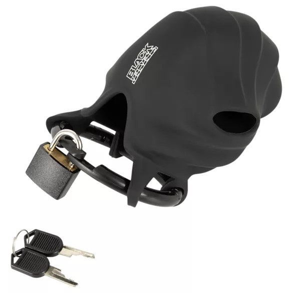 Black Velvets - klietka na penis a semenníky - čierna