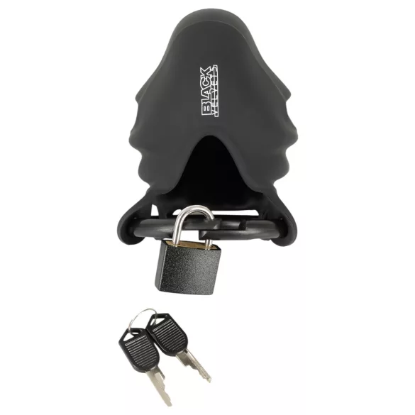 Black Velvets - klietka na penis a semenníky - čierna