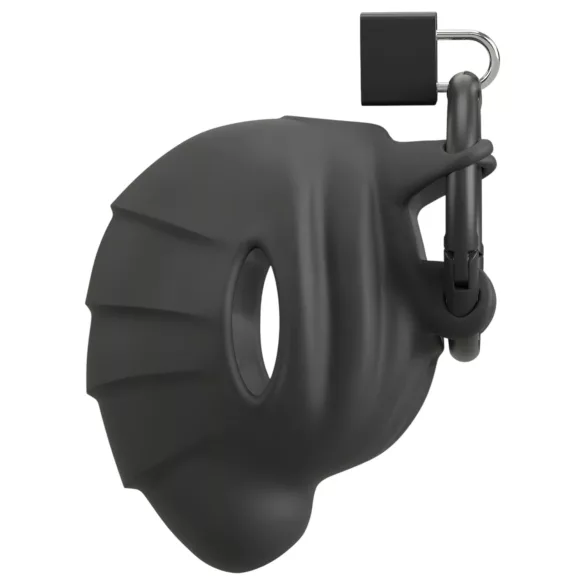 Black Velvets - klietka na penis a semenníky - čierna