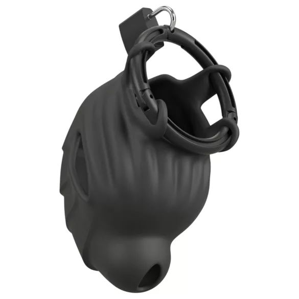 Black Velvets - klietka na penis a semenníky - čierna