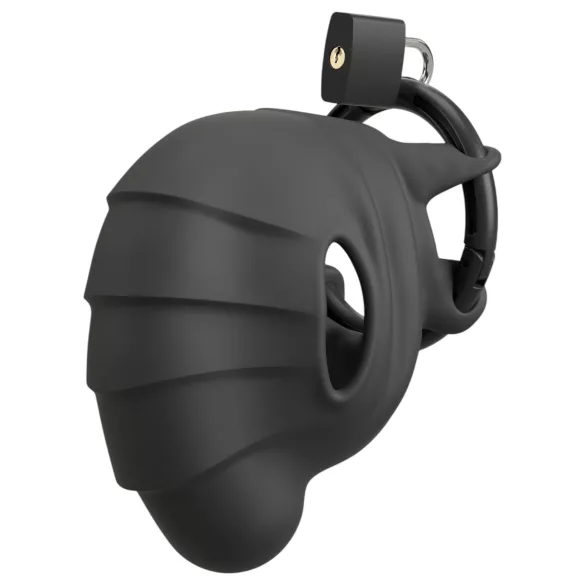 Black Velvets - klietka na penis a semenníky - čierna