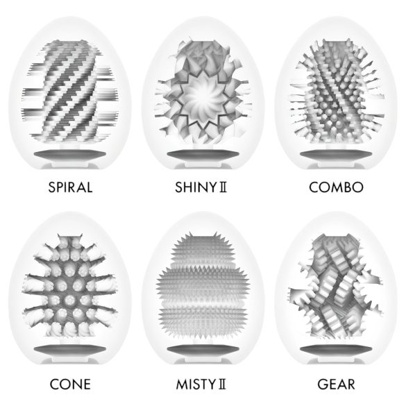 TENGA - mastubátor vajíčko sada - silné stimuly - 6 kusov