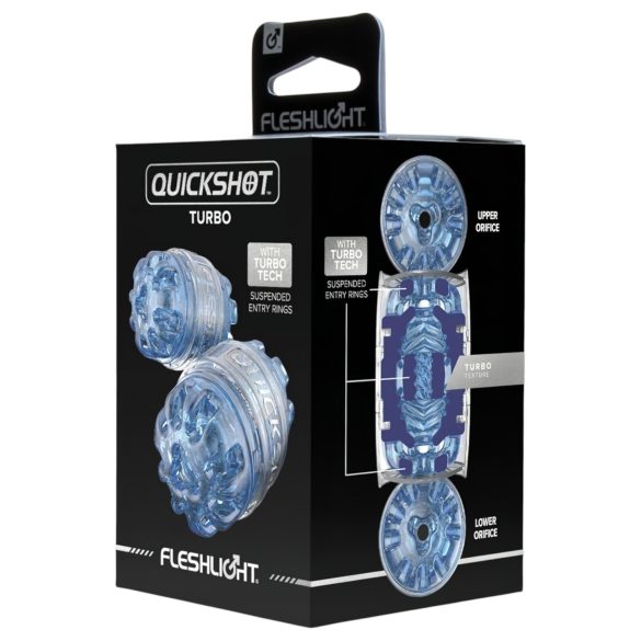 Fleshlight Quickshot Turbo - cestovný masturbátor - modrý