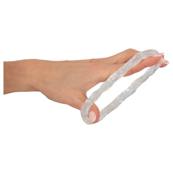 Beau Coeur Parinor - erekčný krúžok na penis a semenníky - priehľadný