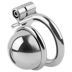   fetish collection - mini klietka na penis s 3 vymeniteľnými krúžkami na miešok (strieborná)