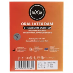   EXS jahodový lízací obrúsok - latexová ochranná fólia (1 ks)