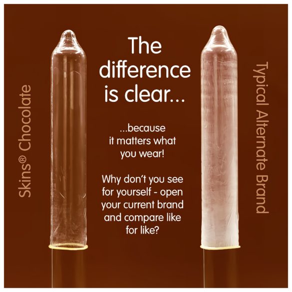 Skins - kondóm s čokoládovou príchuťou - 4 ks