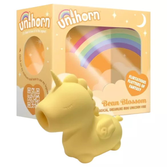 Unihorn Bean Blossom - vibrátor na klitoris - nabíjateľný - žltý