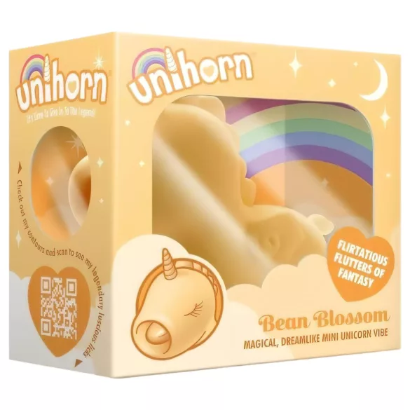 Unihorn Bean Blossom - vibrátor na klitoris - nabíjateľný - žltý