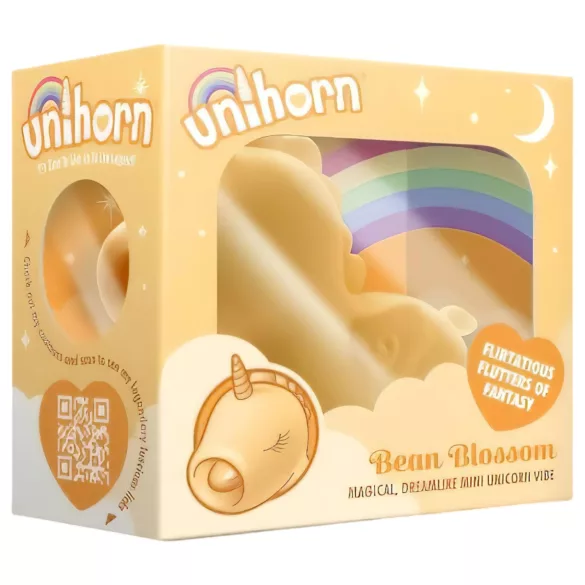 Unihorn Bean Blossom - vibrátor na klitoris - nabíjateľný - žltý