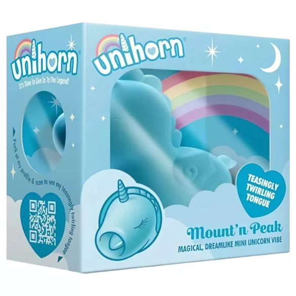 Unihorn Mount'n Peak - vibračný masážer na klitoris - modrý - nabíjací