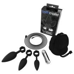   Bathmate Anal Training Plugs Vibe - vibračná sada análnych plugov (čierna)