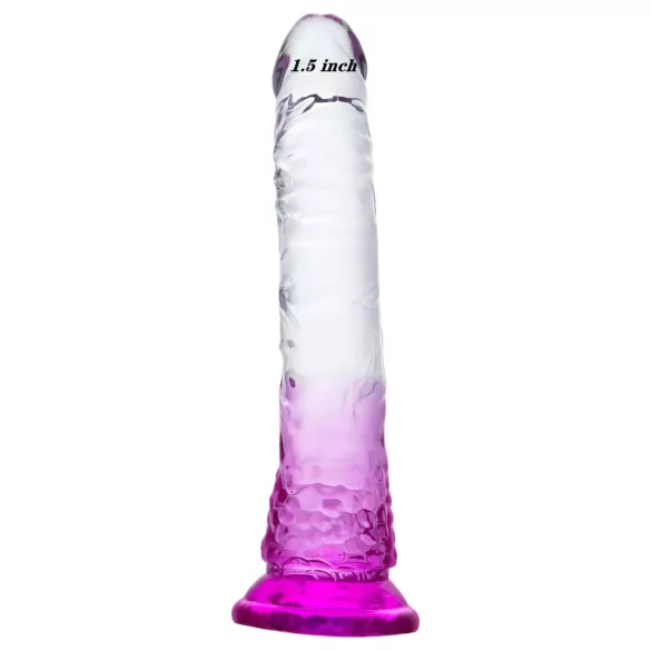Lonely Lance - dildo s prísavkou - fialová priehľadná