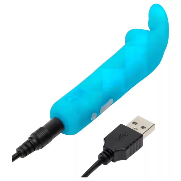 Happyrabbit - mini vibrátor na stimuláciu klitorisu - nabíjateľný, modrý