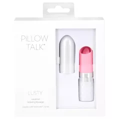   Pillow Talk Lusty - vibrátor so stimuláciou jazykom - dobíjací, ružový