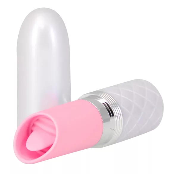 Pillow Talk Lusty - vibrátor so stimuláciou jazykom - dobíjací, ružový