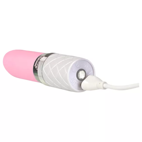 Pillow Talk Lusty - vibrátor so stimuláciou jazykom - dobíjací, ružový