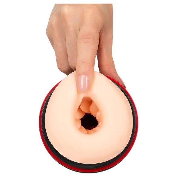 WYNE 06 - nabíjacia vibračná-saci masturbátor (čierna)