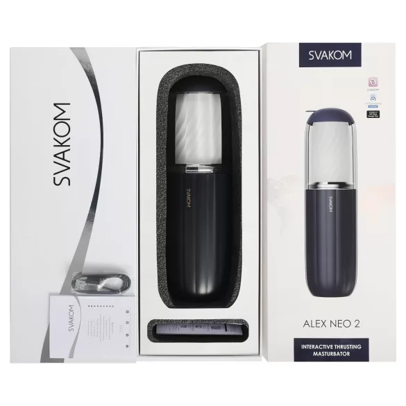 Svakom Alex Neo 2 - automatický masturbátor hore-dole - modrý