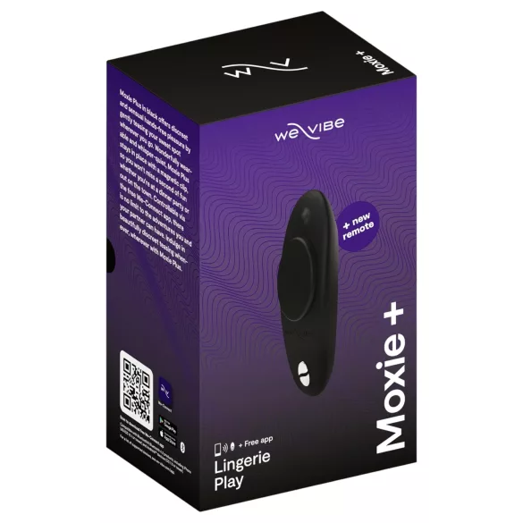 We-Vibe Moxie+ - nositeľný klitorálny vibrátor s aplikáciou a diaľkovým ovládaním (čierny)