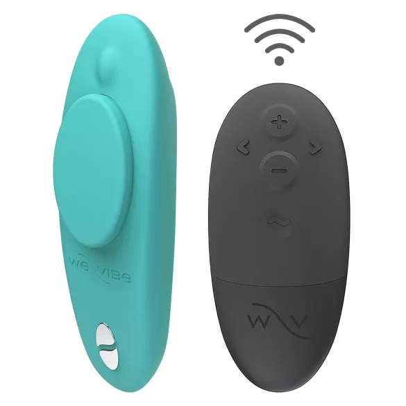 We-Vibe Moxie+ - nositeľný klitorisový vibrátor s aplikáciou a diaľkovým ovládaním (tyrkysový)