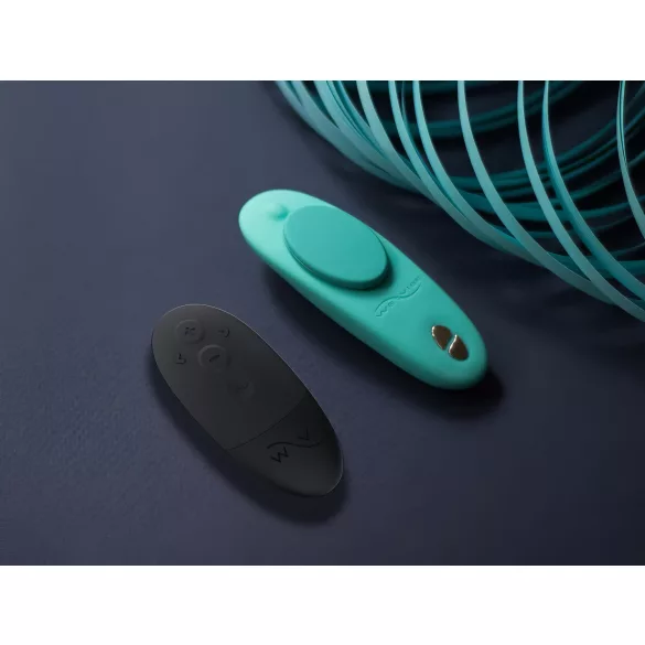 We-Vibe Moxie+ - nositeľný klitorisový vibrátor s aplikáciou a diaľkovým ovládaním (tyrkysový)