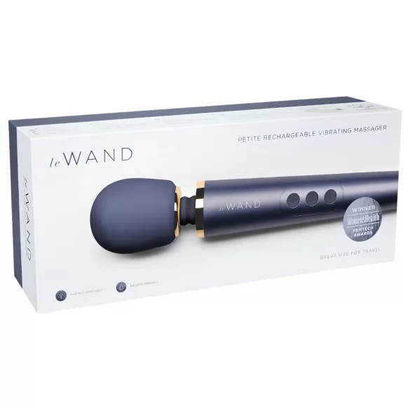 Le Wand Petite - exkluzívny akumulátorový masážny vibrátor (modrý)