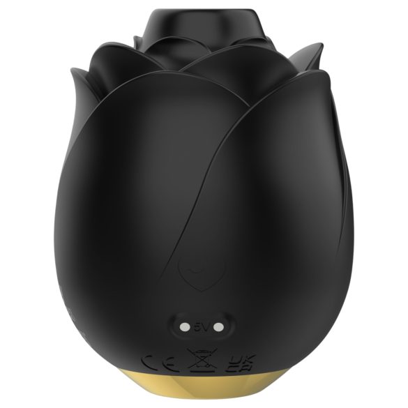 Päťdesiat odtieňov sivej - vibračná ruža s vlnovým vzduchom (čierna)