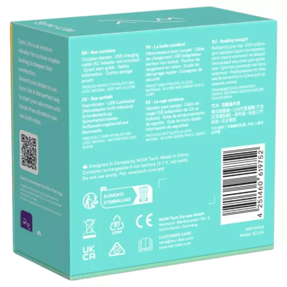 We-Vibe Sync Lite - párový vibrátor s aplikáciou a diaľkovým ovládaním (zelený)
