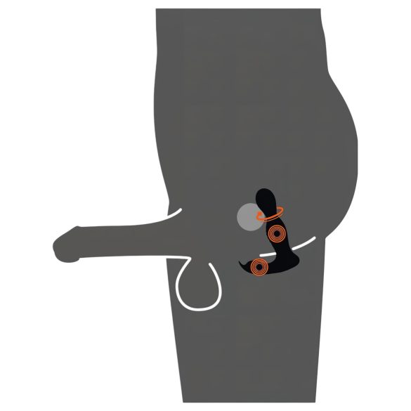 Rebel - vibrátor na prostatu s diaľkovým ovládaním 2v1 - čierny