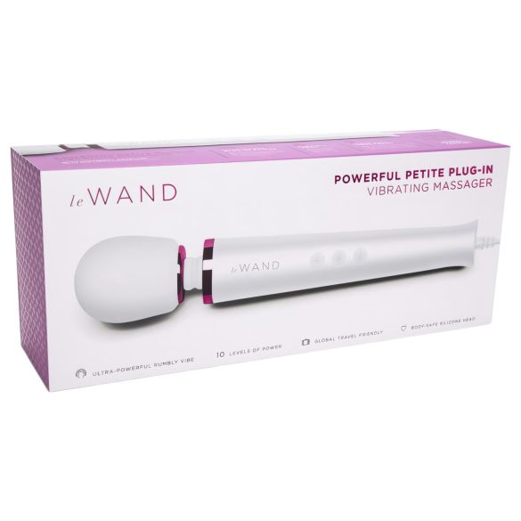Le Wand Petite Plug-In - sieťový masážny vibrátor - biely