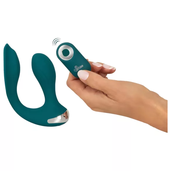 SMILE Hands-free - nositeľný nasadzovací vibrátor (tyrkysový)