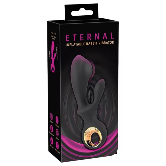 Eternal - vibrátor s prísavkou na klitoris - čierny